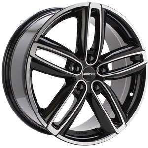 GMP WHEELS DIVA ZWART GEPOLIJST 8007518028559